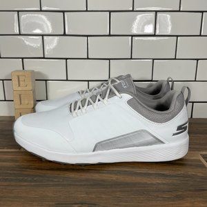 Skechers GO Golf Elite 4 Victory Mens Sz 8 Extra Wide Golf Shoes White Spikeless